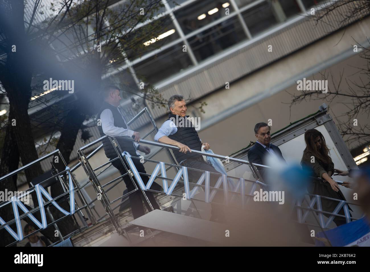President of Argentina Mauricio Macri speaks during an event called 'Si Se Puede' (Yes we can) to relaunch the campaign towards the October presidential elections at Barrancas de Belgrano on September 28, 2019 in Buenos Aires, Argentina. (Photo by Matías Baglietto/NurPhoto) Stock Photo
