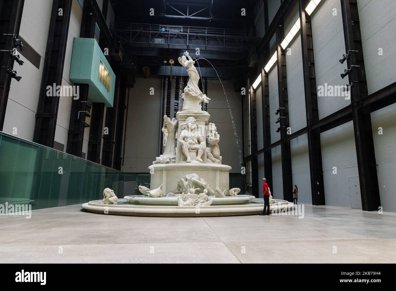 Tate Modern unveils 'Fons Americanus', a 13-metre-high sculpture in the form of a fountain created by American artist Kara Walker on 30 September, 2019 in London, England. (Photo by WIktor Szymanowicz/NurPhoto) Stock Photo