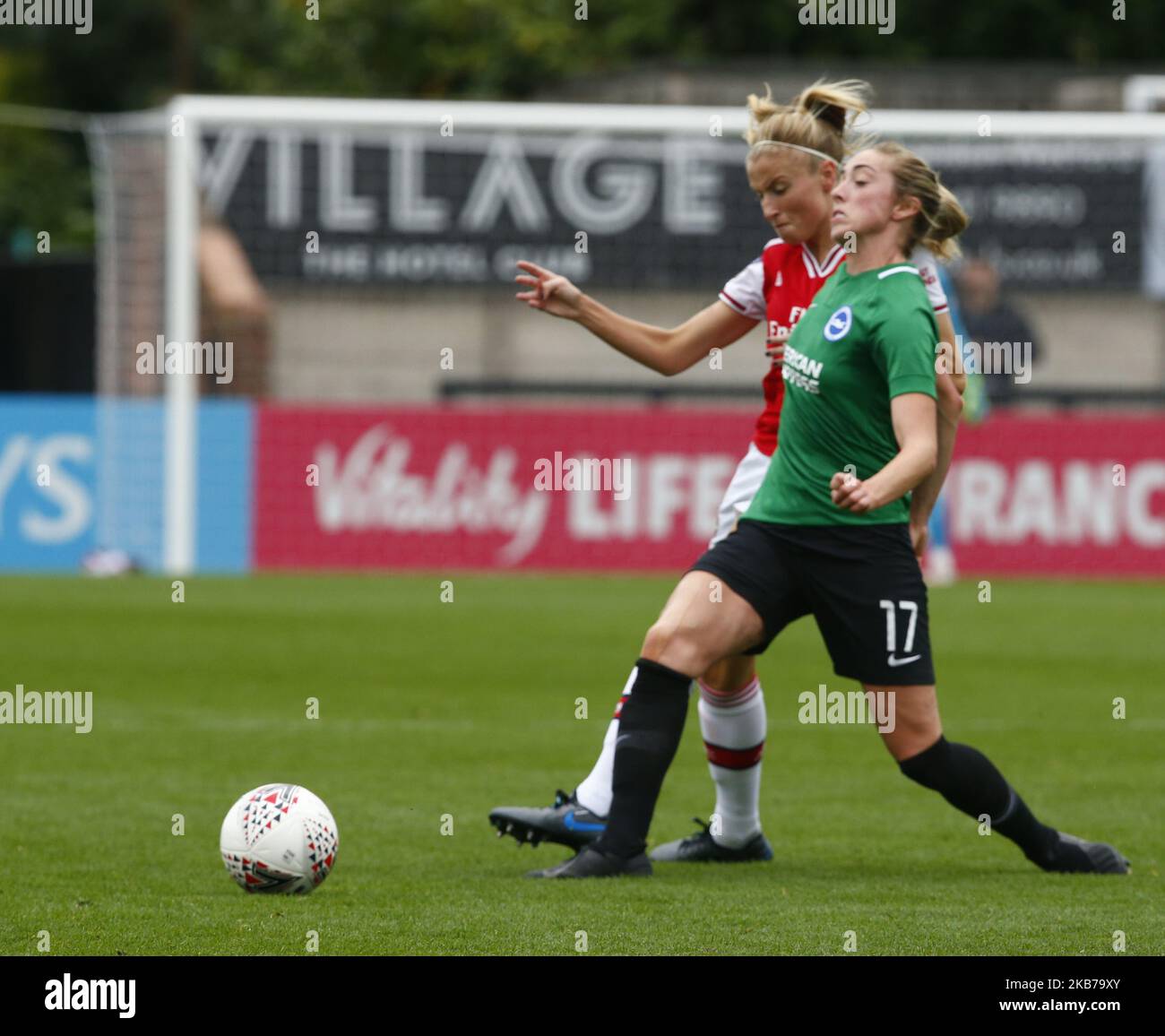 Megan Connolly of Brighton and Hove Albion WFC during Barclay's FA Women's Super League match between Arsenal Women and Brighton and Hove Albion Women at Meadow Park Stadium on September 29, 2019 in Boreham wood, England (Photo by Action Foto Sport/NurPhoto) Stock Photo