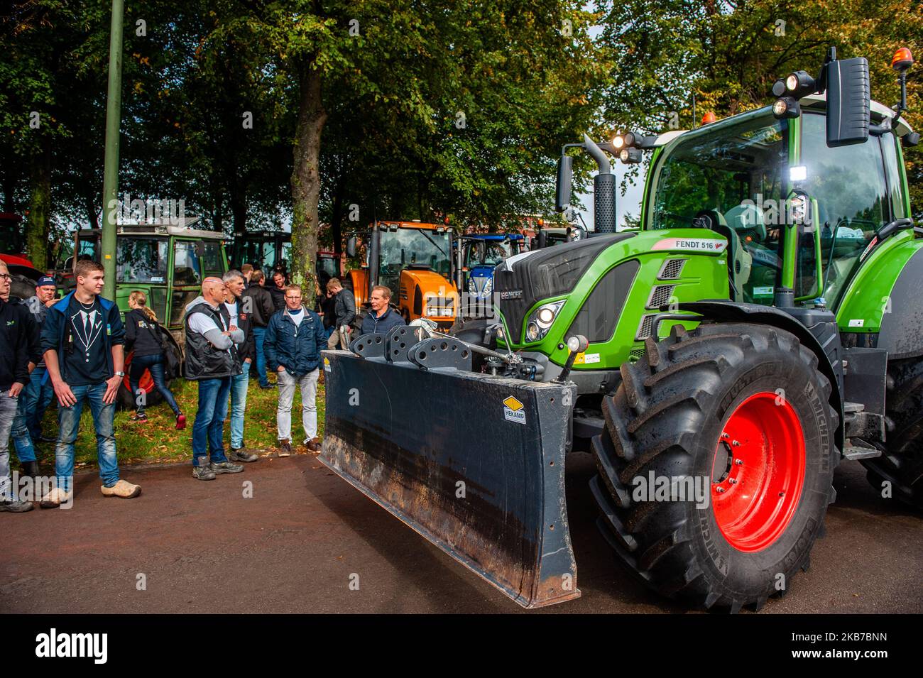 Thousands of farmers arrived driving their farm tractors to The Hague