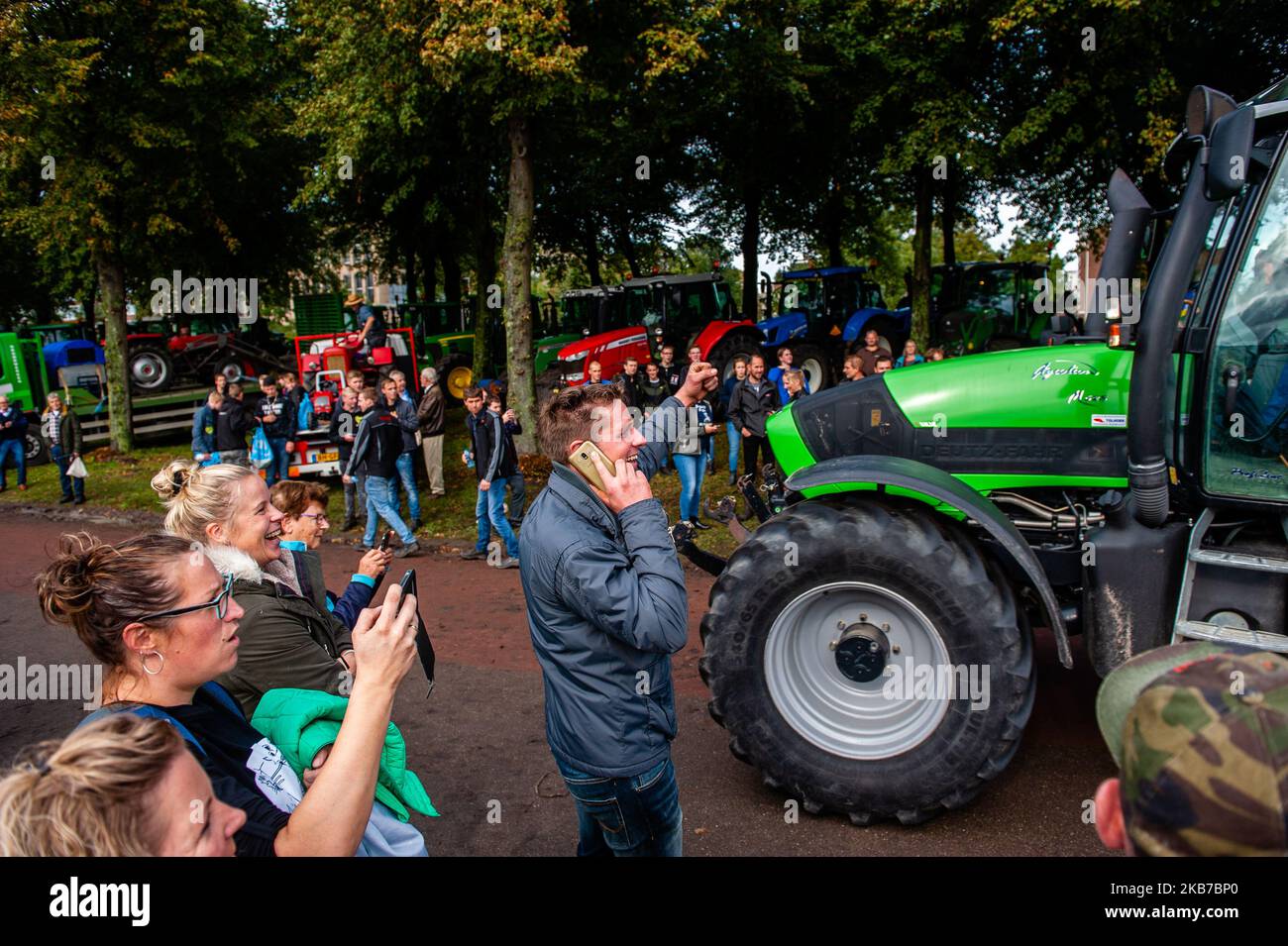 Thousands of farmers arrived driving their farm tractors to The Hague