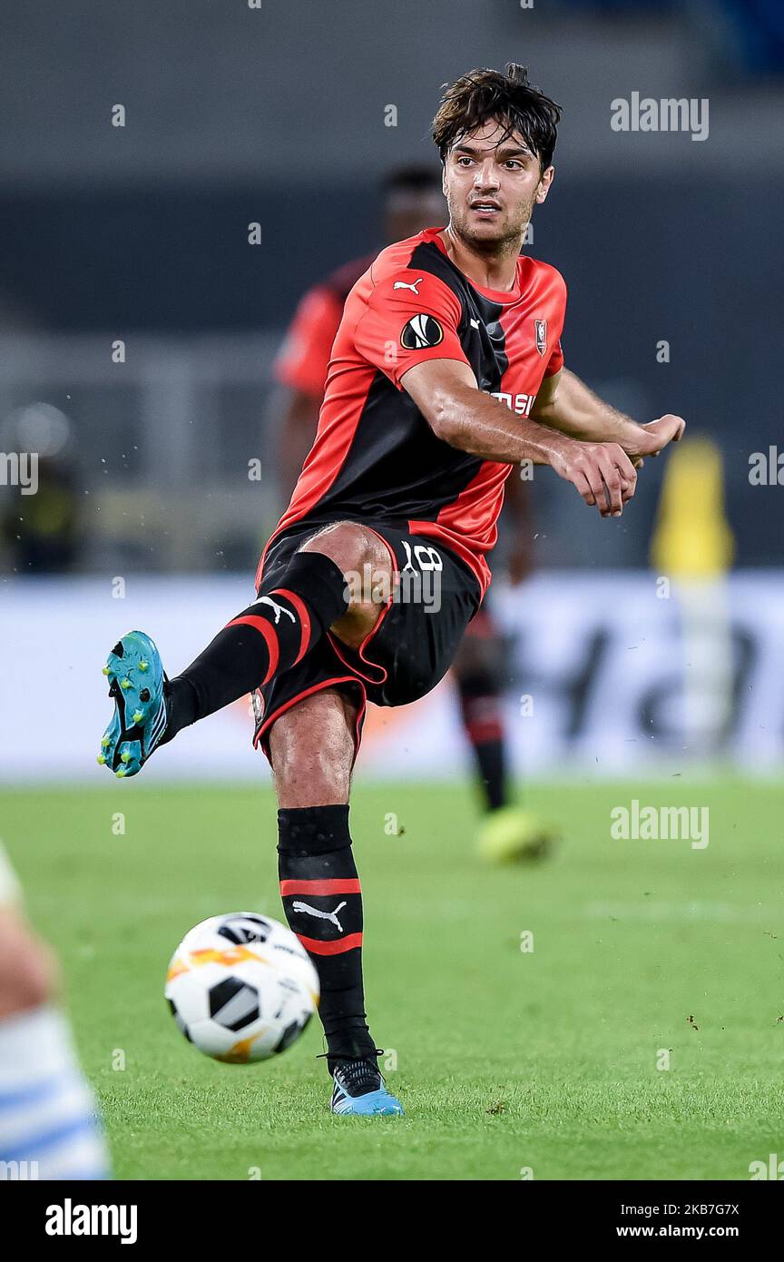 Clement Grenier of Rennes during the UEFA Europa League match between Lazio and Rennes at Stadio Olimpico, Rome, Italy on 3 October 2019. (Photo by Giuseppe Maffia/NurPhoto) Stock Photo