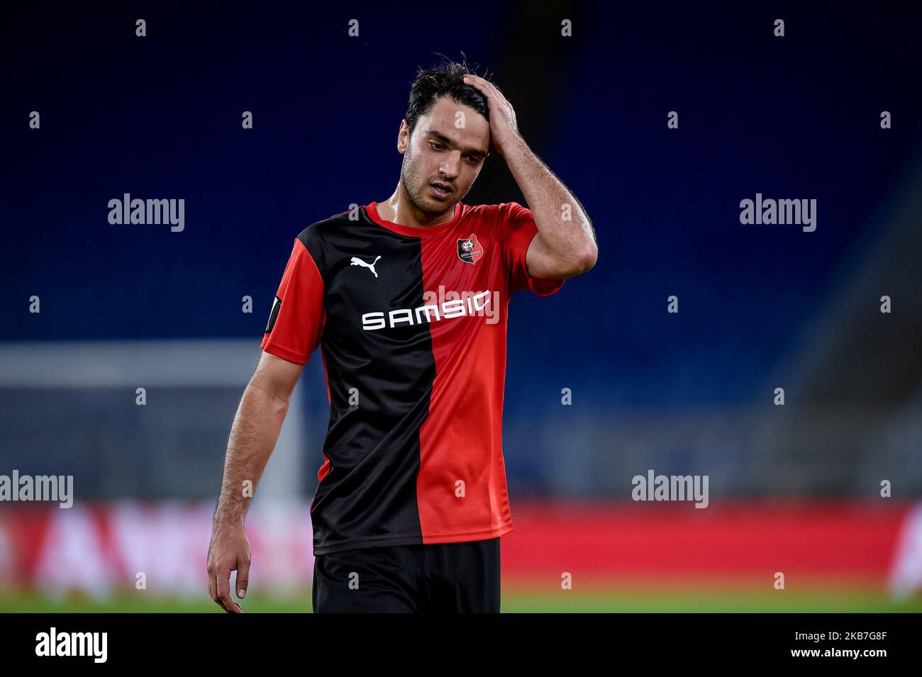 Clement Grenier of Rennes looks dejected during the UEFA Europa League match between Lazio and Rennes at Stadio Olimpico, Rome, Italy on 3 October 2019. (Photo by Giuseppe Maffia/NurPhoto) Stock Photo