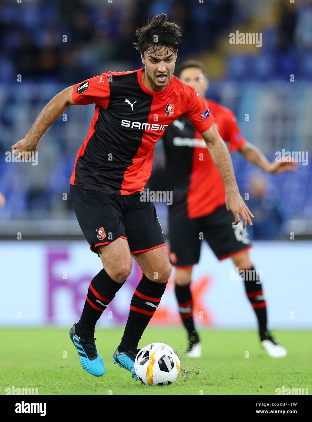 Clement Grenier of Rennes during the UEFA Europa League Group E match SS Lazio v Stade Rennais Fc at the Olimpico Stadium in Rome, Italy on October 3, 2019 (Photo by Matteo Ciambelli/NurPhoto) Stock Photo