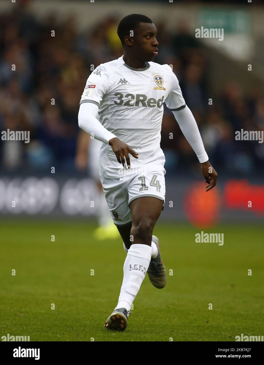Eddie Nketiah of Leeds United during English Sky Bet Championship between Millwall and Leeds United at The Den , London, England on 05 October 2019 (Photo by Action Foto Sport/NurPhoto) Stock Photo