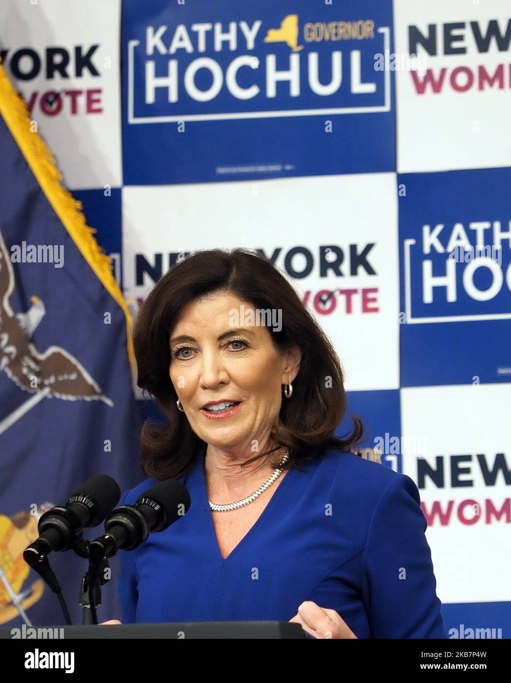 New York, NY, USA. 3rd Nov, 2022. New York Governor Kathy Hochul speaks