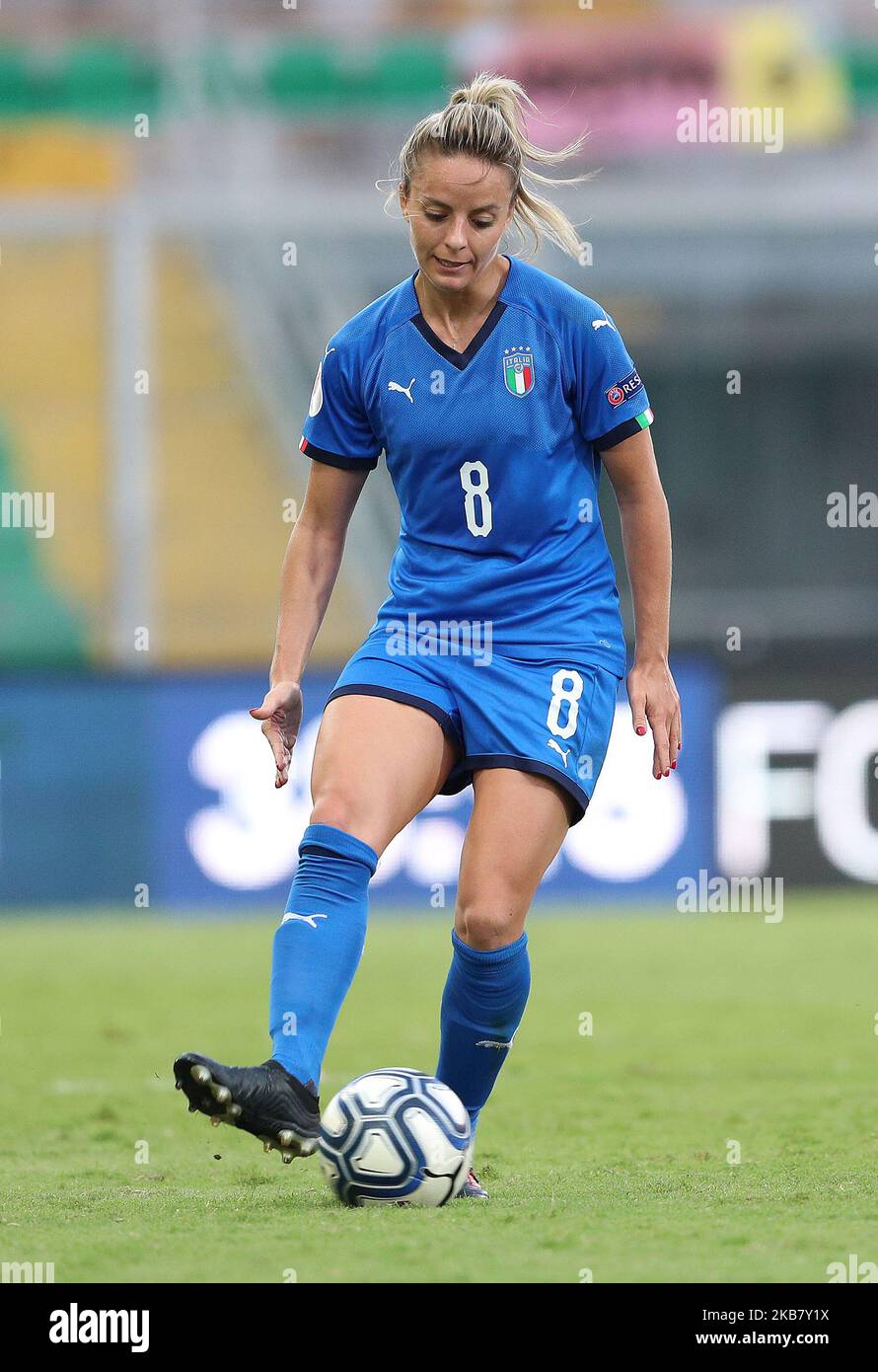 Martina Rosucci of Italy during EURO 2021 Qualification Women's National Team match between Italy vs Bosnia and Herzegovina at Stadium ''Renzo Barbera'' in Palermo on october 8, 2019 (Photo by Gabriele Maricchiolo/NurPhoto) Stock Photo