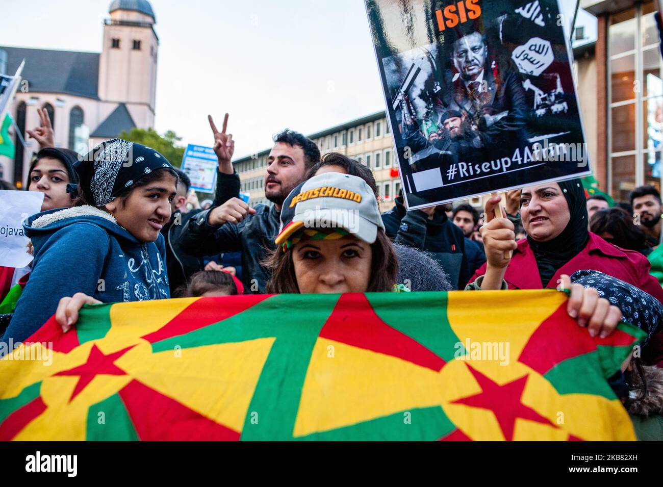 Thousands of people gathered at the Cologne central station, Germany ...