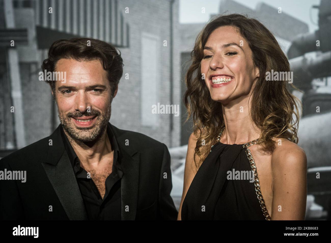 Nicolas Bedos (L) and Doria Tillier attend Opening ceremony of the 11th edition of the Lumiere festival in Lyon, France, on October 12, 2019. (Photo by Nicolas Liponne/NurPhoto) Stock Photo