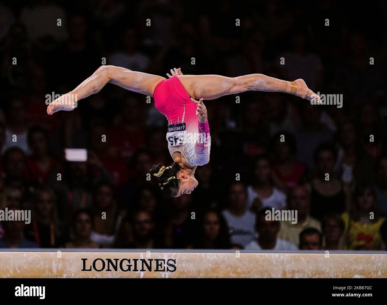 Shijia Li of China during balance beam for women at the 49th FIG