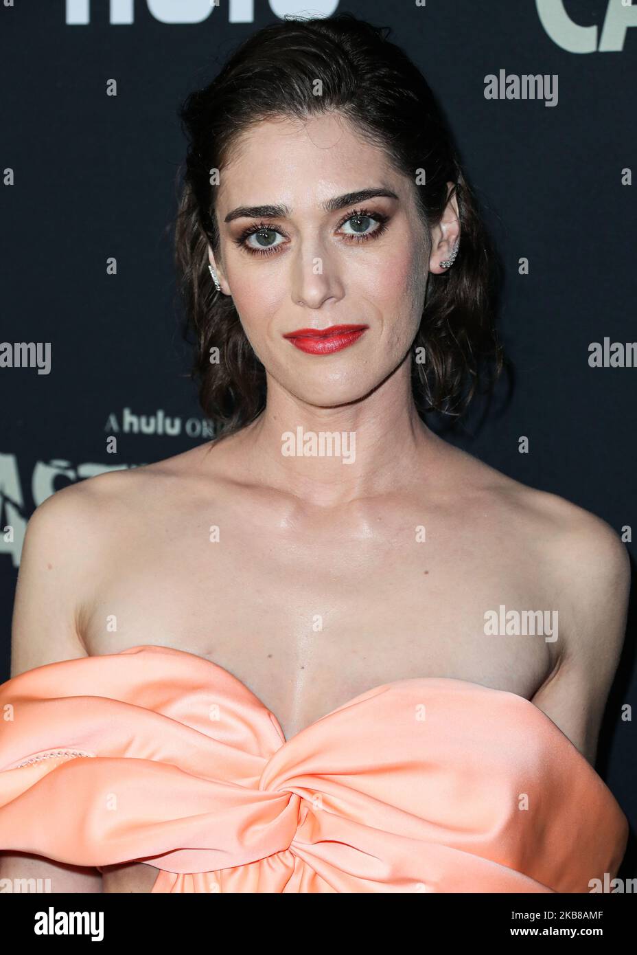 WEST HOLLYWOOD, LOS ANGELES, CALIFORNIA, USA - OCTOBER 14: Actress Lizzy Caplan arrives at the Los Angeles Premiere Of Hulu's 'Castle Rock' Season 2 held at AMC Sunset 5 on October 14, 2019 in West Hollywood, Los Angeles, California, United States. (Photo by Xavier Collin/Image Press Agency/NurPhoto) Stock Photo