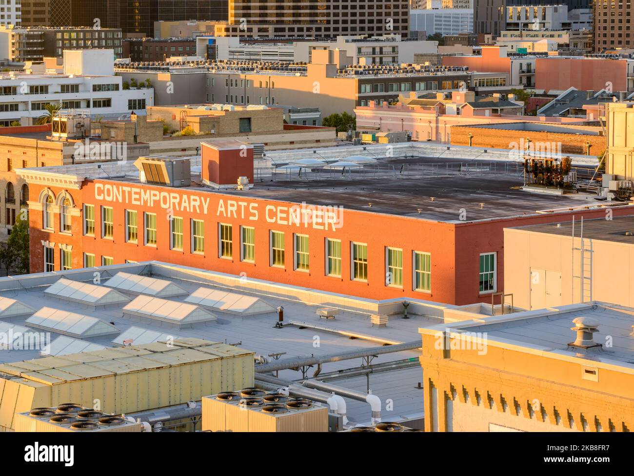 NEW ORLEANS, LA, USA OCTOBER 25, 2022 Aerial view of rooftops in the