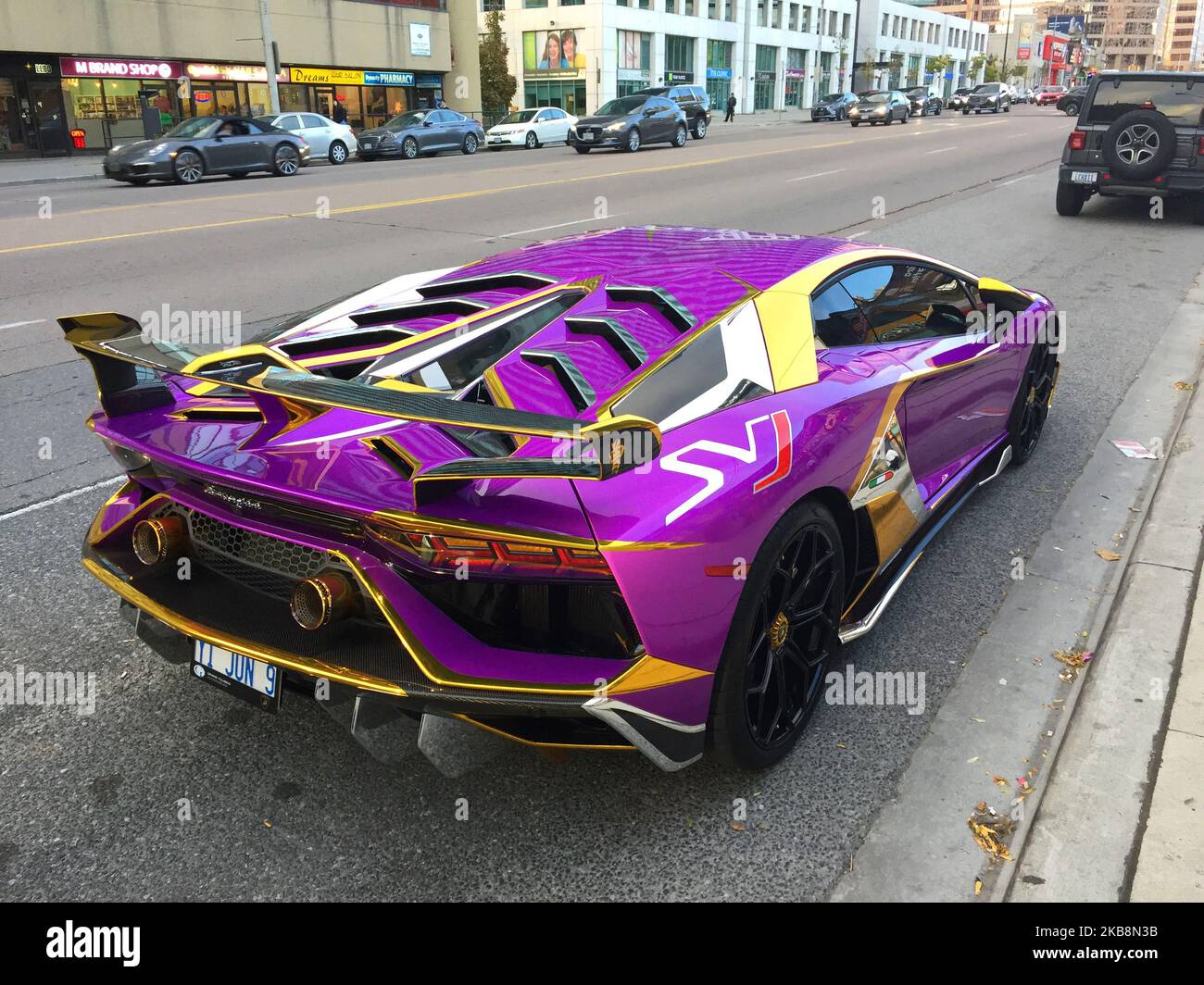 Lamborghini Aventador SVJ parked outside a fancy shop in Toronto, Ontario,  Canada. (Photo by Creative Touch Imaging Ltd./NurPhoto Stock Photo - Alamy