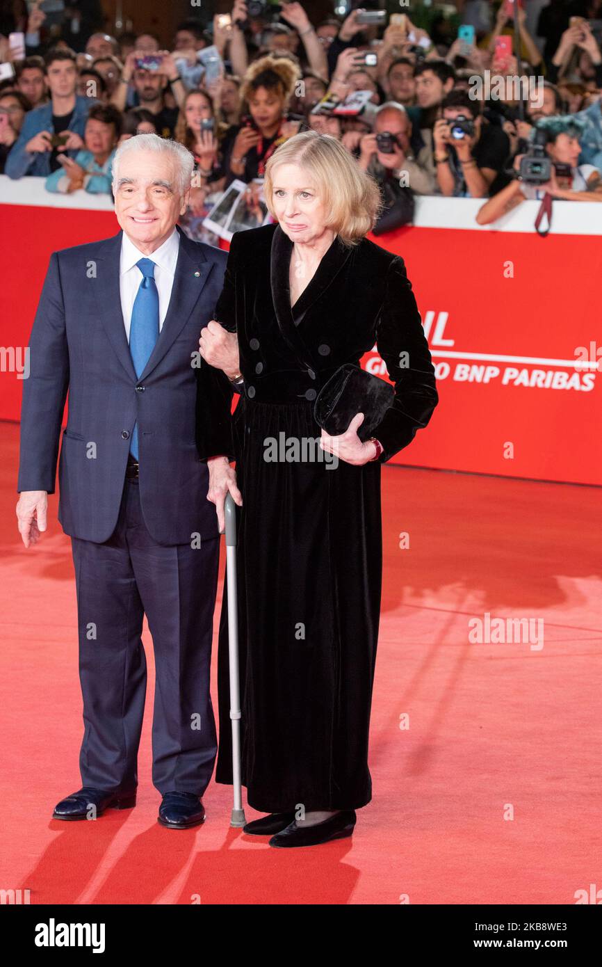 Martin Scorsese, Helen Morris attends ''The Irishman'' red carpet during the 14th Rome Film Festival on October 21, 2019 in Rome, Italy. (Photo by Mauro Fagiani/NurPhoto) Stock Photo
