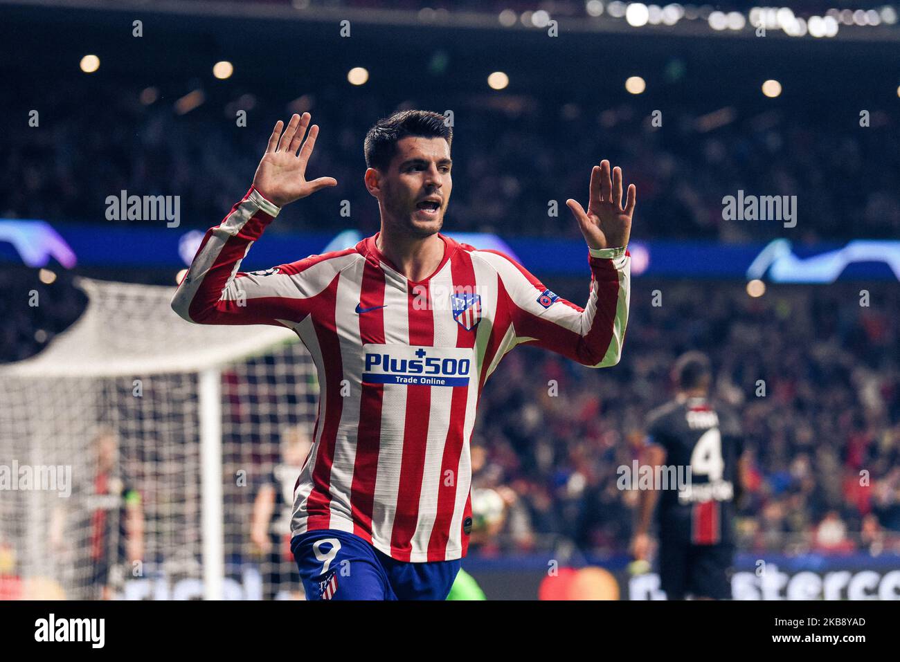 Alvaro Morata during UEFA Champions League match between Atletico de Madrid  and Bayer 04 Leverkusen at, image size:1300x957