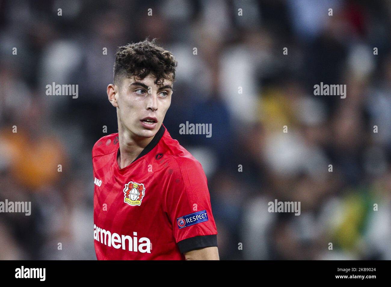 Bayer Leverkusen midfielder Kai Havertz (29) looks on during the 