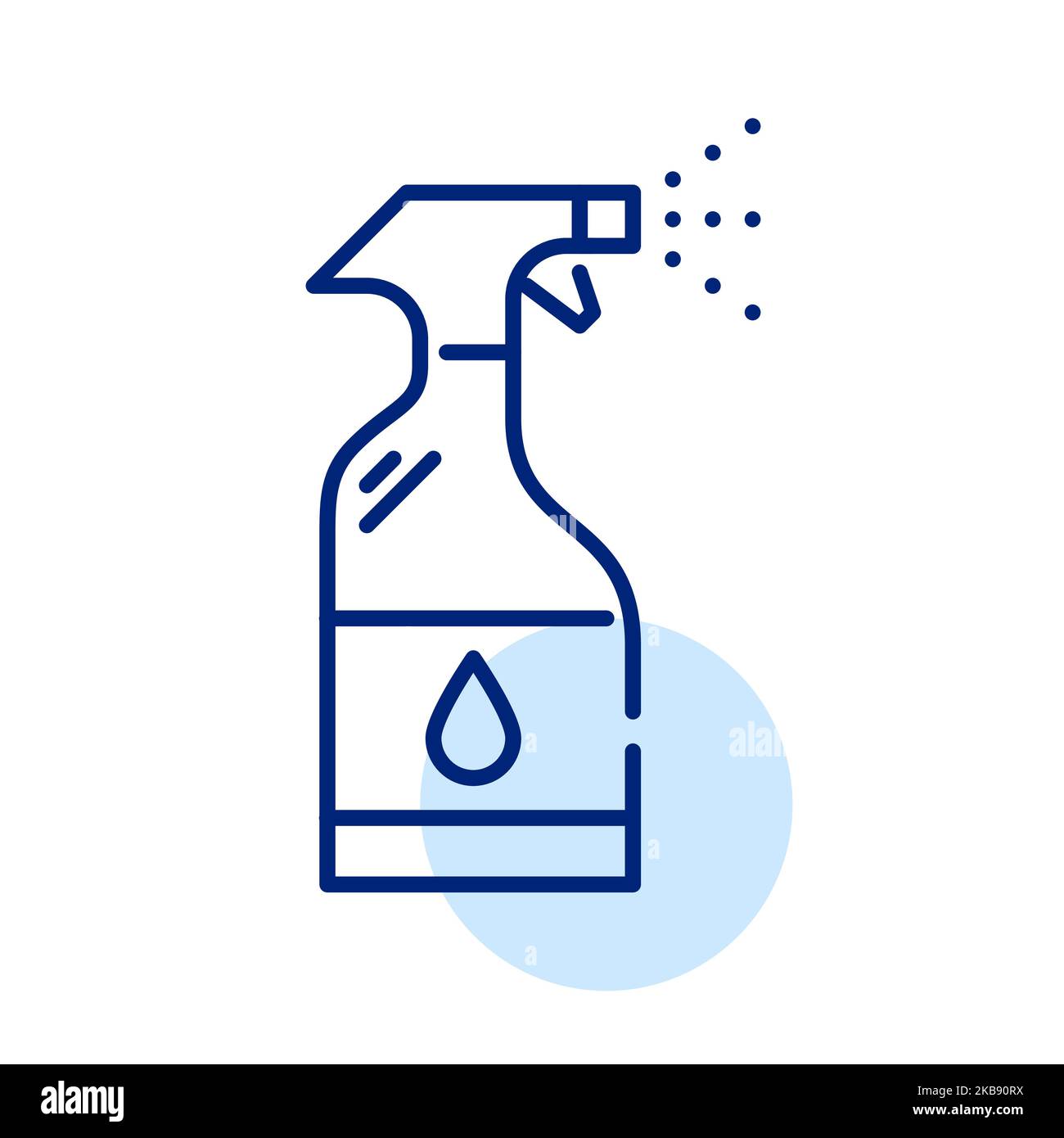 Spray bottle. Housekeeping cleaning supply. Pixel perfect, editable