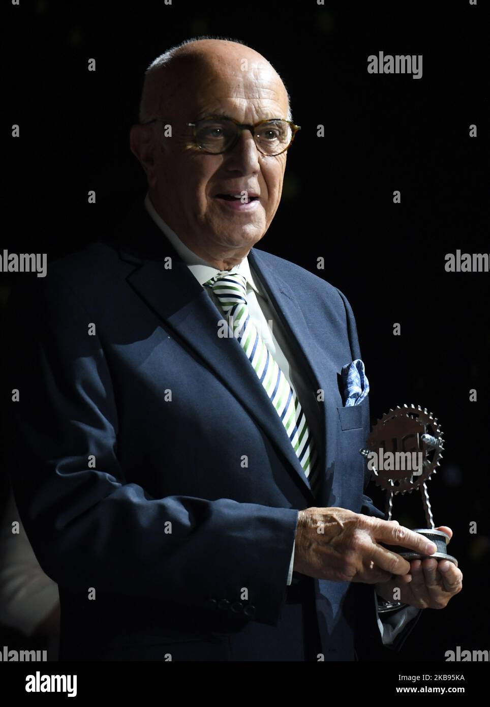 Artur Lopes, President of the UCI Remuneration Commission and Vice-President of the Portuguese National Olympic Committee, seen during the 5th UCI Cycling Gala in Guilin. On Tuesday, October 22, 2019, in Guilin, Guangxi Region, China. (Photo by Artur Widak/NurPhoto) Stock Photo
