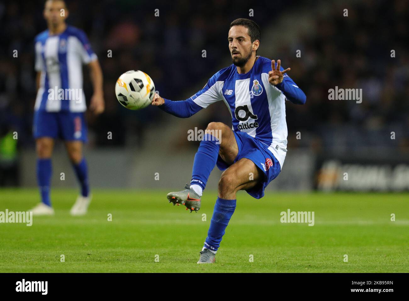 Porto's Portuguese midfielder Bruno Costa in action during the UEFA Europa League group G match between FC Porto and Rangers FC, at Dragao Stadium on October 24, 2019 in Porto, Portugal. (Photo by Paulo Oliveira / DPI / NurPhoto) Stock Photo