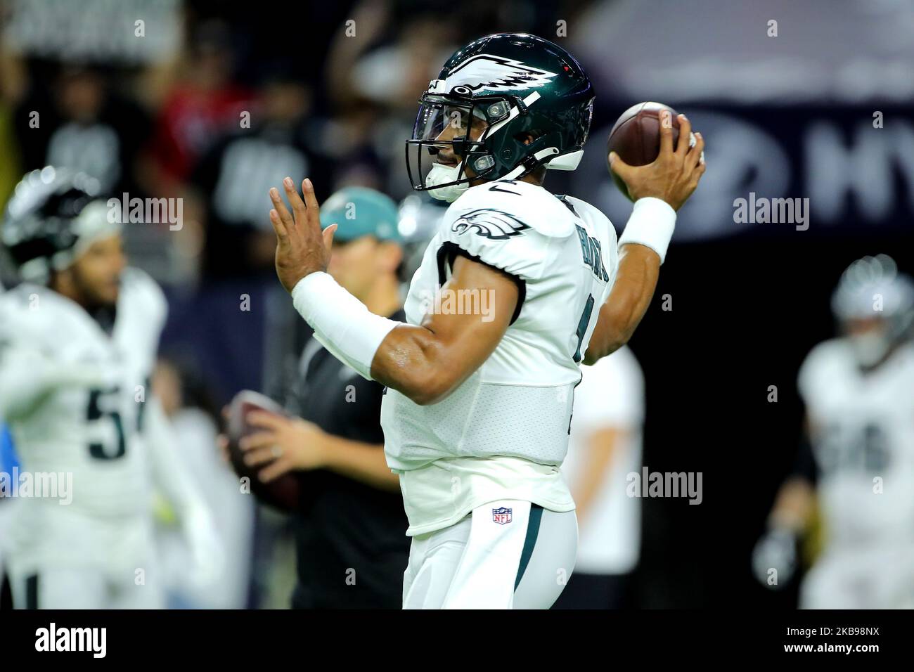 November 3, 2022: Philadelphia Eagles running back Miles Sanders (26)  carries the ball during an NFL game between the Texans and the Eagles on  Nov. 3, 2022, in Houston. The Eagles won