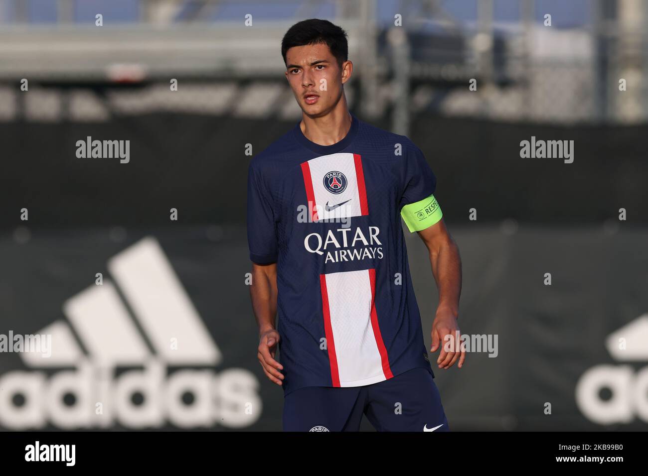 Turin, Italy, 2nd November 2022. Younes El Hannach of PSG during the UEFA Youth League match at Juventus Training Centre, Turin. Picture credit should read: Jonathan Moscrop / Sportimage Stock Photo