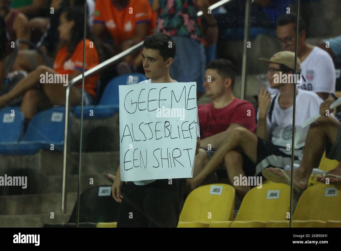 Netherlands fans during the Group D Match between Japan and Netherlands in the FIF U-17 World Cup Brazil 2019 on October 27, 2019 in Vitoria, Brazil. (Photo by Gilson Borba/NurPhoto) Stock Photo