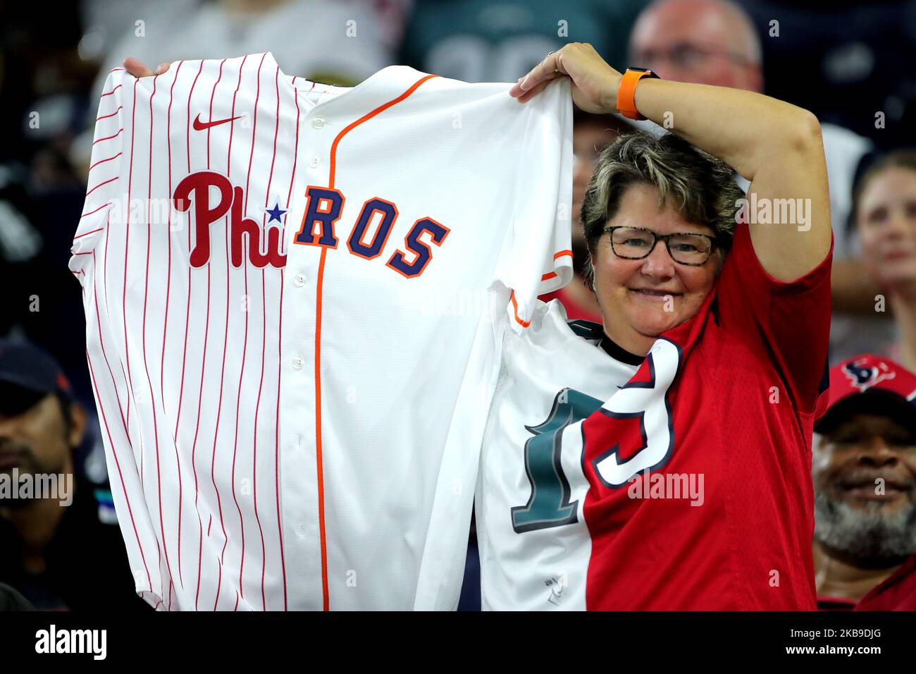 Houston, Texas, USA. 3rd Nov, 2022. A fan displays a Philadelphia