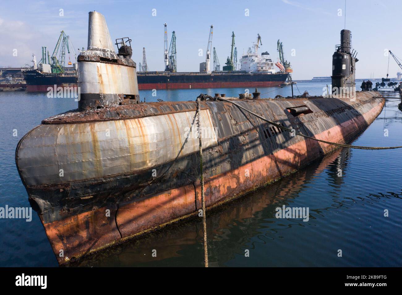 A view of latest and out of service Bulgarian submarine "Slava" (Glory