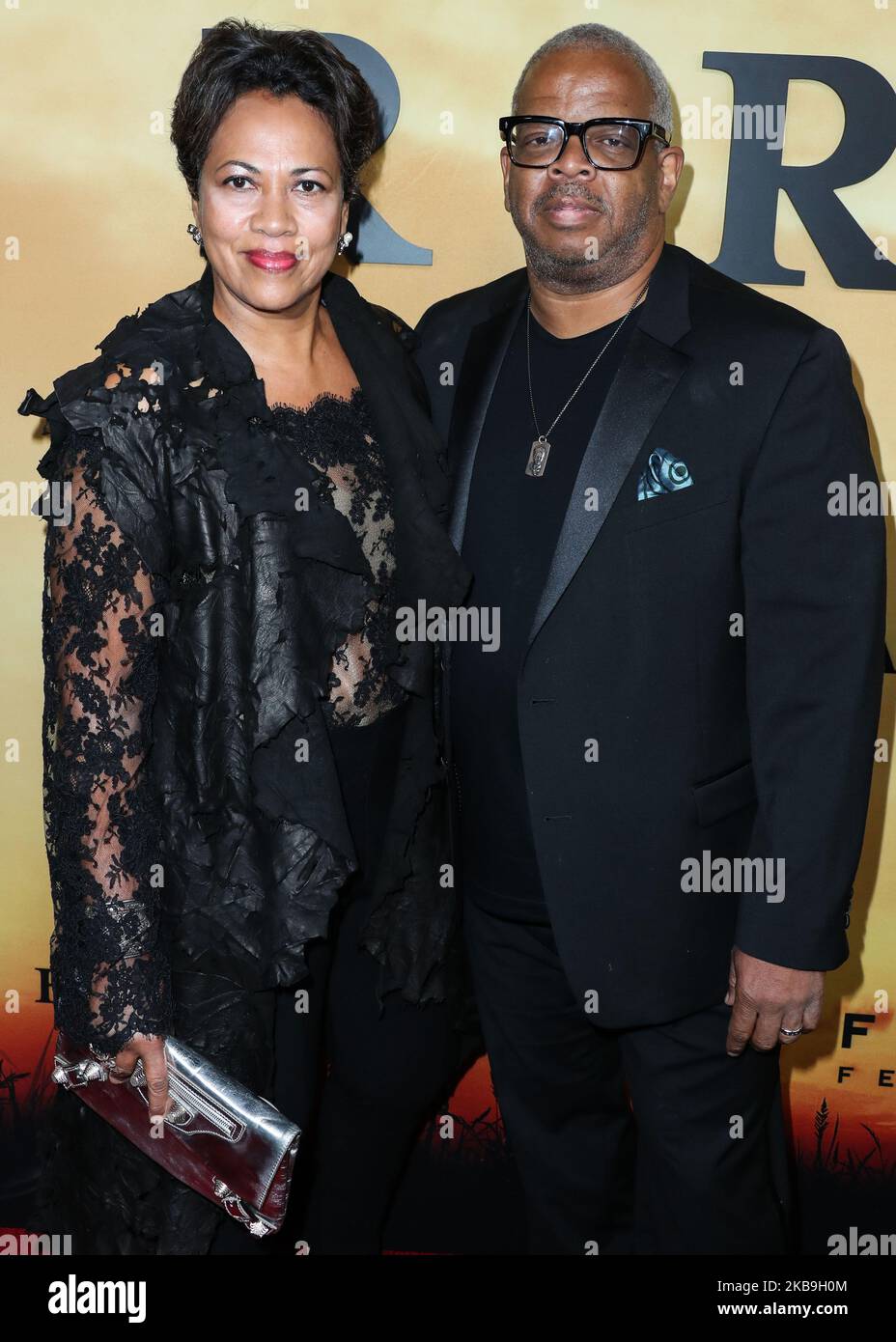 LOS ANGELES, CALIFORNIA, USA - OCTOBER 29: Robin Burgess and Terence Blanchard arrive at the Los Angeles Premiere Of Focus Features' 'Harriet' held at The Orpheum Theatre on October 29, 2019 in Los Angeles, California, United States. (Photo by Xavier Collin/Image Press Agency/NurPhoto) Stock Photo