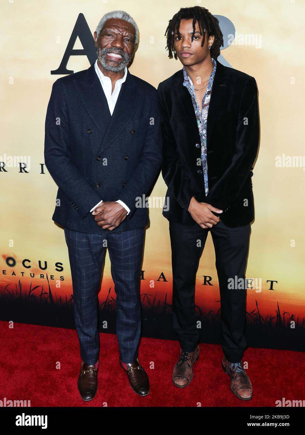 LOS ANGELES, CALIFORNIA, USA - OCTOBER 29: Vondie Curtis-Hall and Henry Hunter Hall arrive at the Los Angeles Premiere Of Focus Features' 'Harriet' held at The Orpheum Theatre on October 29, 2019 in Los Angeles, California, United States. (Photo by Xavier Collin/Image Press Agency/NurPhoto) Stock Photo