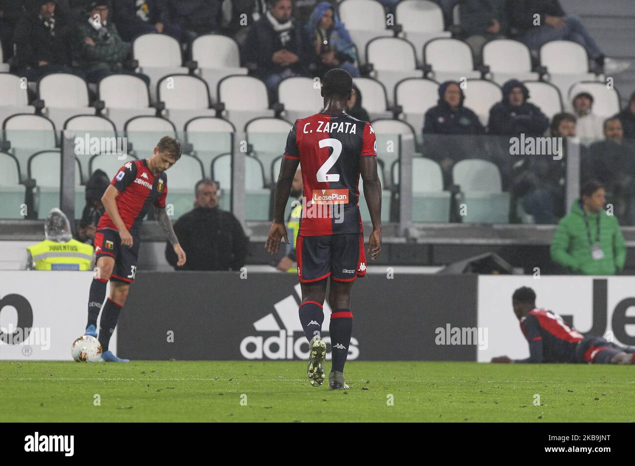 Cristian Zapata of Genoa CFC during the Serie A football match between Juventus FC and Genoa CFC at Allianz Stadium on October 30, 2019 in Turin, Italy. Juventus won 2-1 over Genoa. (Photo by Massimiliano Ferraro/NurPhoto) Stock Photo