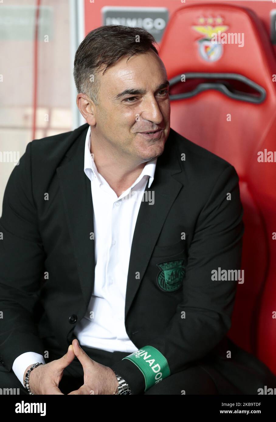 Carlos Carvalhal of Rio Ave FC during the Premier League 2019/20 match between SL Benfica and Rio Ave FC, at Luz Stadium in Lisbon on November 2, 2019. (Photo by Paulo Nascimento / DPI / NurPhoto) Stock Photo