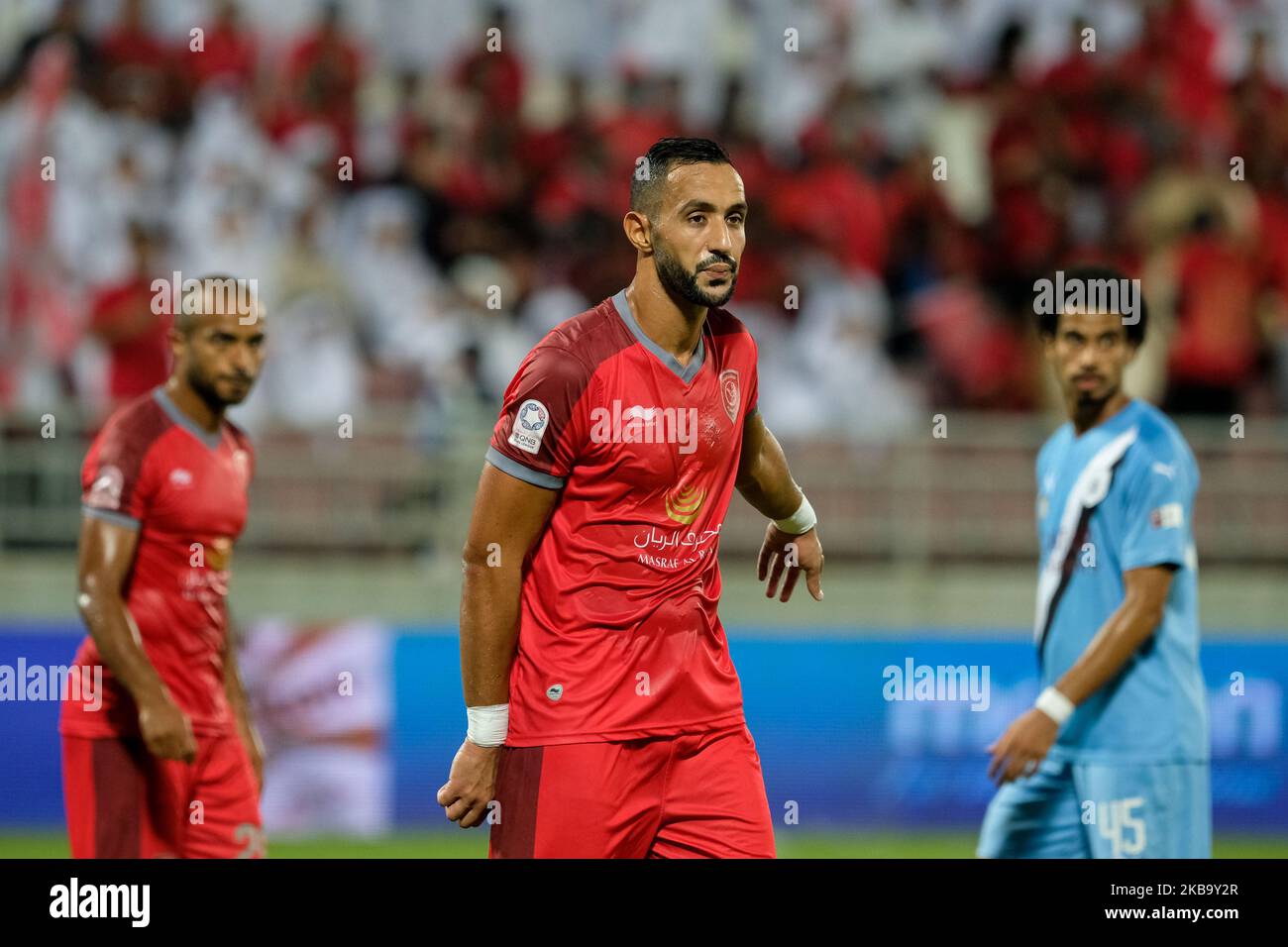 Al Duhail's Medhi Benatia during the QNB Stars League game against Al Sadd at the Abdullah bin Khalifa Stadium in Doha, Qatar on 3 November 2019. (Photo by Simon Holmes/NurPhoto) Stock Photo
