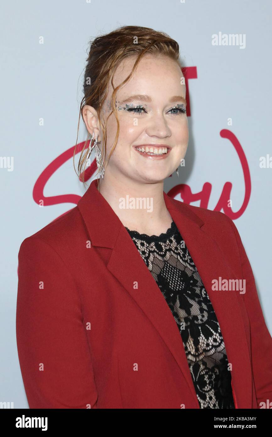 LOS ANGELES, CALIFORNIA, USA - NOVEMBER 04: Actress Liv Hewson arrives at the Los Angeles Premiere Of Netflix's 'Let It Snow' held at Pacific Theatres at The Grove on November 4, 2019 in Los Angeles, California, United States. (Photo by Image Press Agency/NurPhoto) Stock Photo