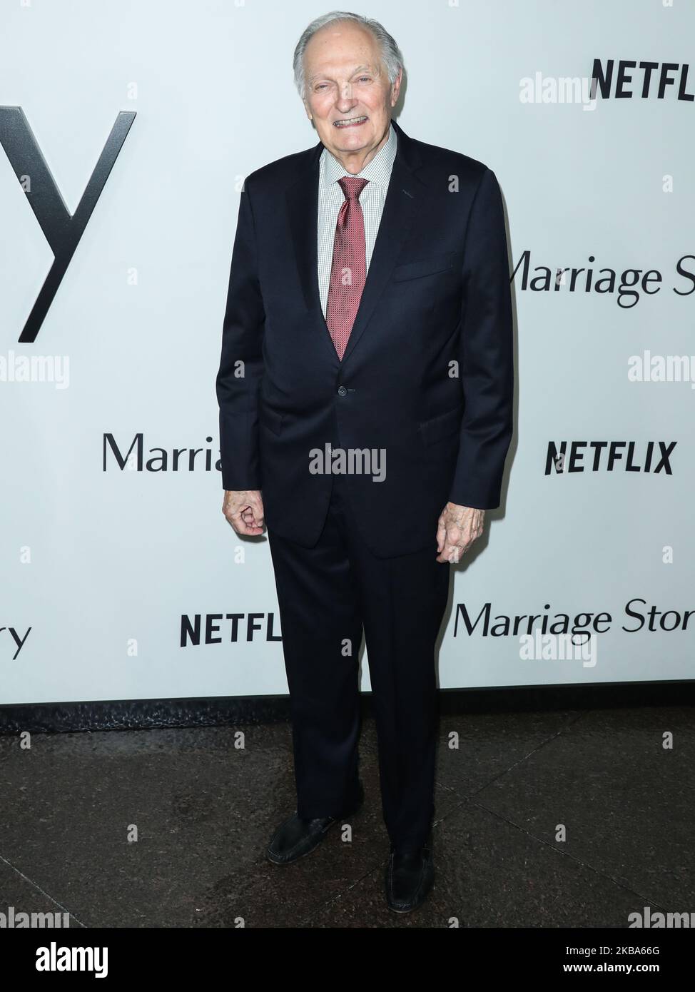 WEST HOLLYWOOD, LOS ANGELES, CALIFORNIA, USA - NOVEMBER 05: Actor Alan Alda arrives at the Los Angeles Premiere Of Netflix's 'Marriage Story' held at the Directors Guild of America Theater on November 5, 2019 in West Hollywood, Los Angeles, California, United States. (Photo by Xavier Collin/Image Press Agency/NurPhoto) Stock Photo