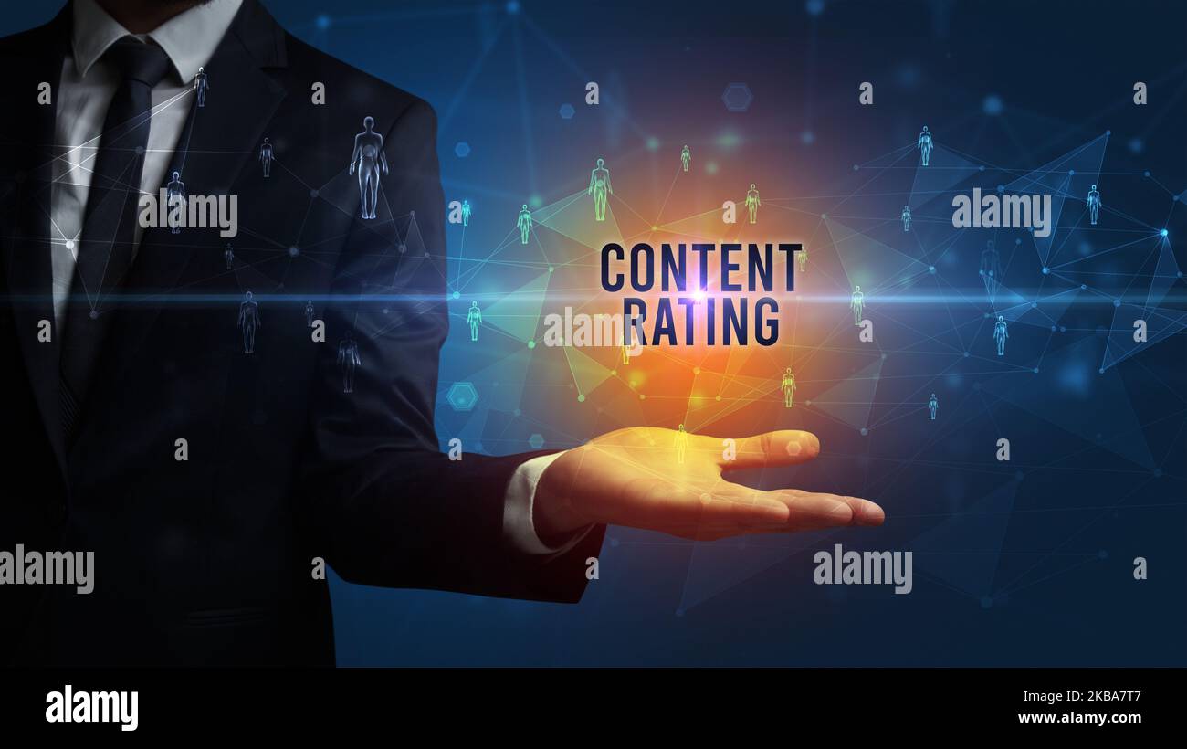 Hand holding social media related inscription Stock Photo - Alamy