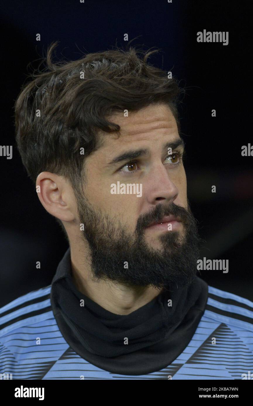 Isco of Real Madrid during a match between Real Madrid vs Galatasaray Spor Kulübü for the UEFA Champions League at Santiago Bernabéu Stadium on 6 November 2019 in Madrid, Spain. (Photo by Patricio Realpe/ChakanaNews/NurPhoto) Stock Photo