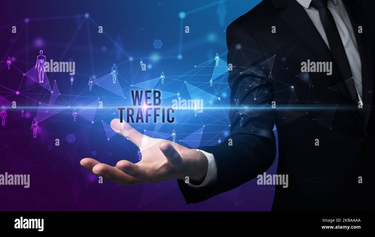 Hand holding social media related inscription Stock Photo - Alamy