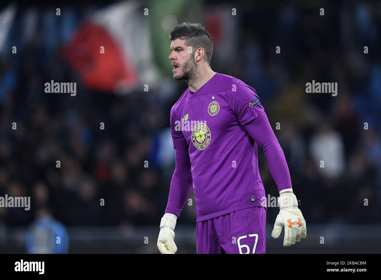 Fraser Forster of Celtic during the UEFA Europa League group stage match between Lazio and Celtic at Stadio Olimpico, Rome, Italy. (Photo by Giuseppe Maffia/NurPhoto) Stock Photo