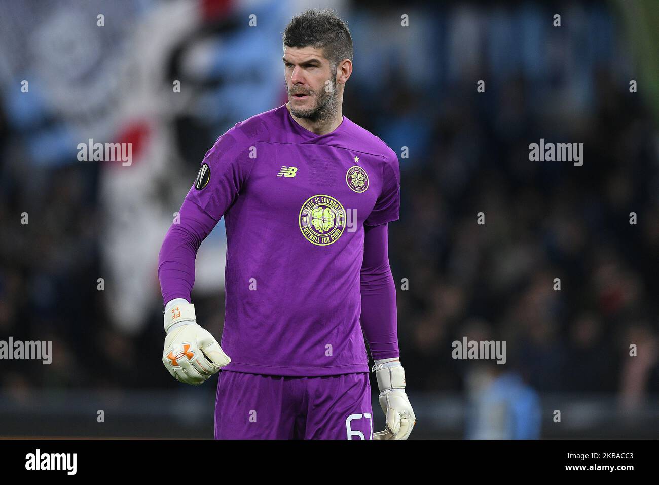 Fraser Forster of Celtic during the UEFA Europa League group stage match between Lazio and Celtic at Stadio Olimpico, Rome, Italy. (Photo by Giuseppe Maffia/NurPhoto) Stock Photo