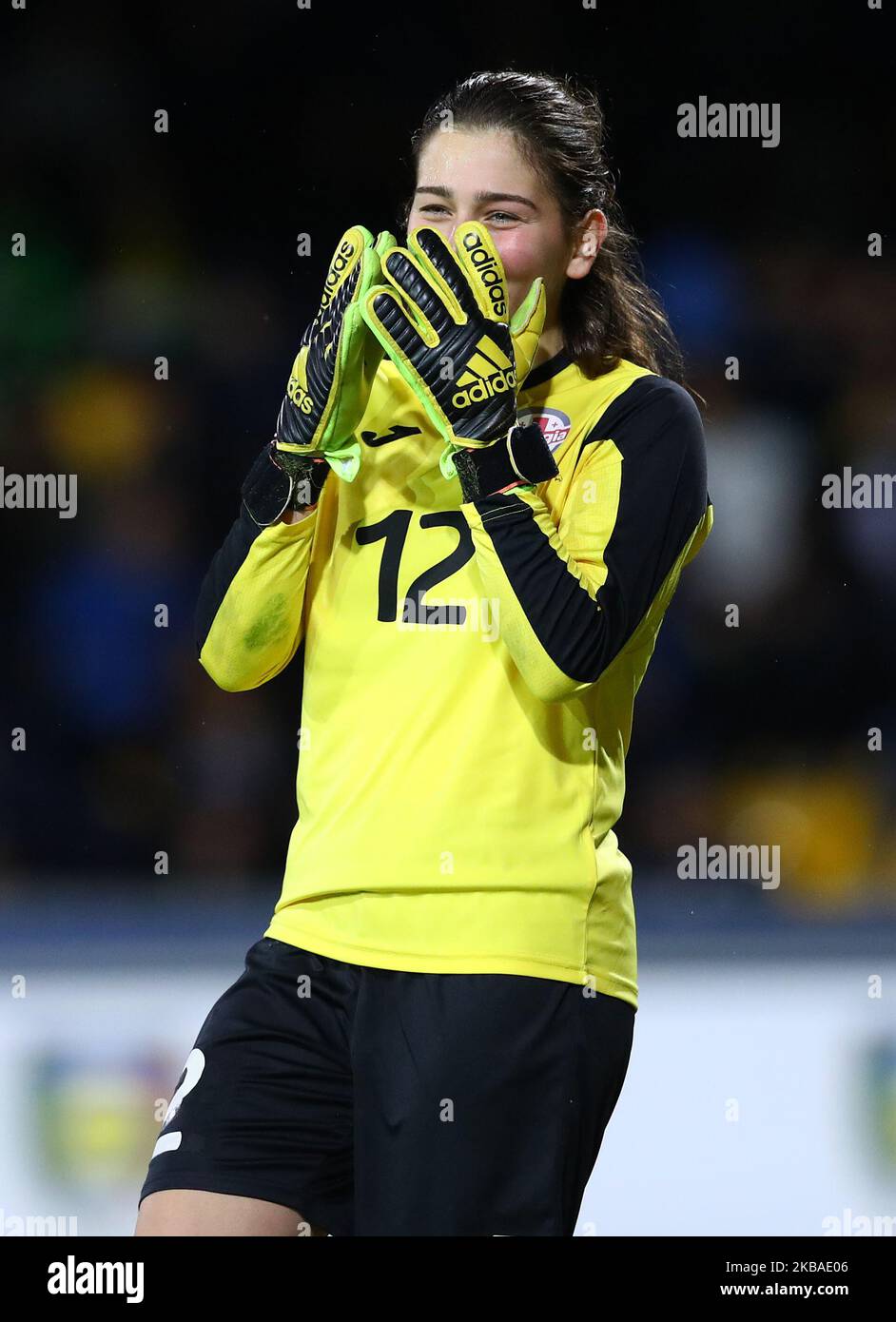 Tatia Gabunia of Georgia during the UEFA Euro 2021 Womens Championship Qualifiers match Italy v Georgia at the Vigorito Stadium in Benevento, Italy on November 8, 2019 (Photo by Matteo Ciambelli/NurPhoto) Stock Photo