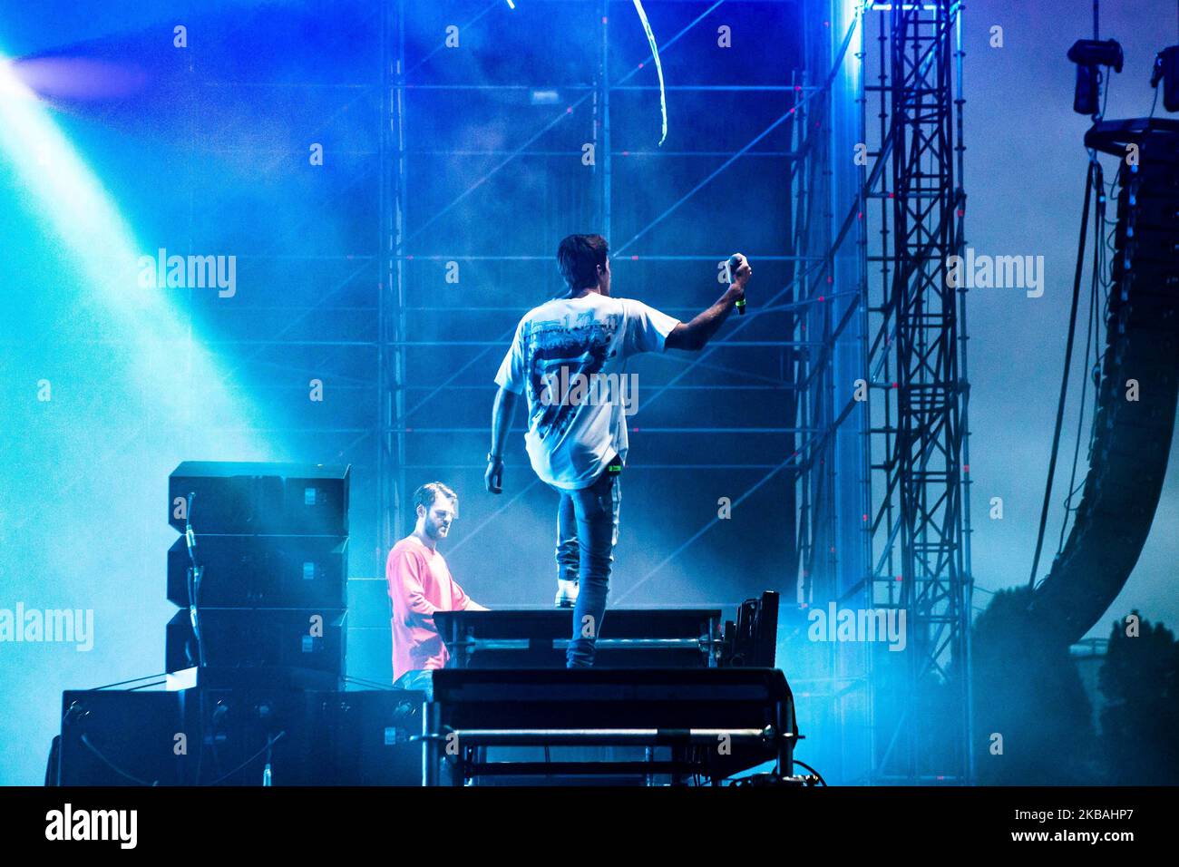 The Chainsmokers performs live at Ippodromo SNAI in Milano, Italy, 28 Jun 2017 (Photo by Mairo Cinquetti/NurPhoto) Stock Photo