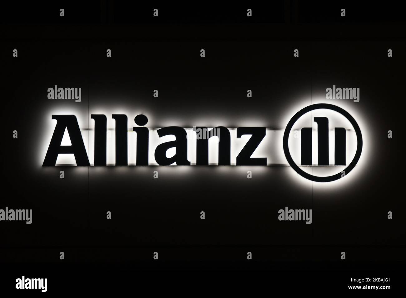 A logo of Allianz Insurance company seen in Berlin City Center. On ...