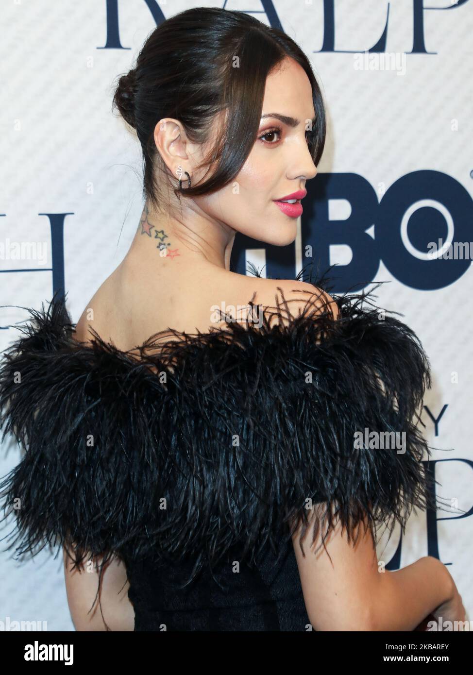 BEVERLY HILLS, LOS ANGELES, CALIFORNIA, USA - NOVEMBER 11: Actress Eiza Gonzalez wearing Ralph Lauren arrives at the Los Angeles Premiere Of HBO Documentary Films' 'Very Ralph' held at The Paley Center for Media on November 11, 2019 in Beverly Hills, Los Angeles, California, United States. (Photo by Image Press Agency/NurPhoto) Stock Photo