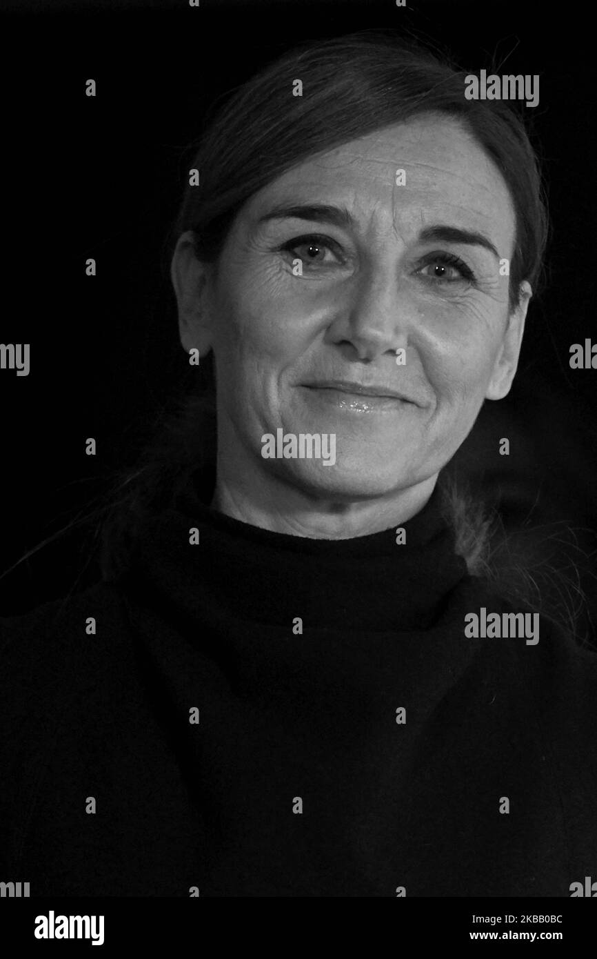 Mona Martínez attends the 'Adios' movie premiere at Sony Spain in Madrid, Spain on Nov 15, 2019 (Photo by Carlos Dafonte/NurPhoto) Stock Photo
