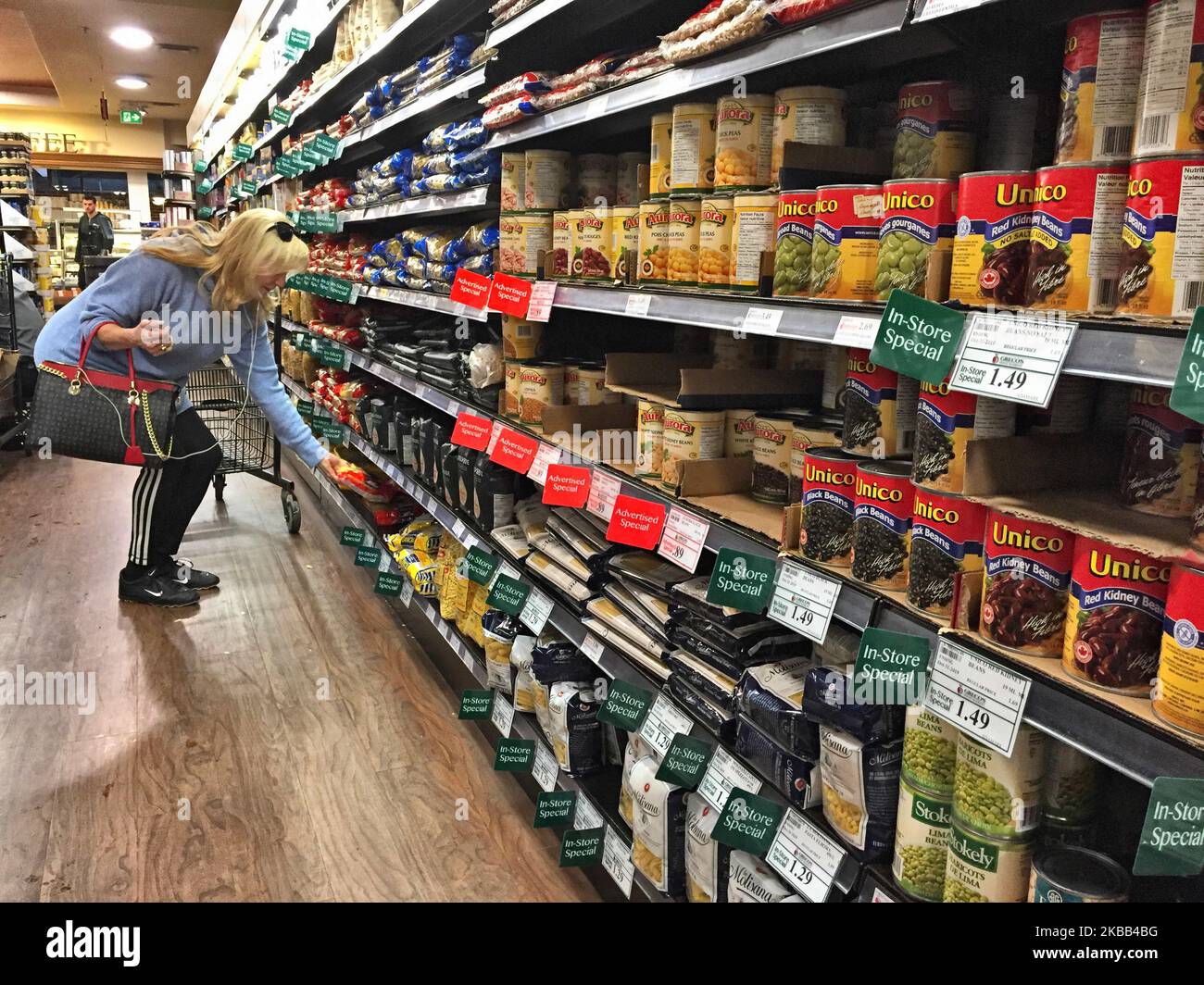 Grocery store in Toronto, Ontario, Canada. Food prices continue to rise ...