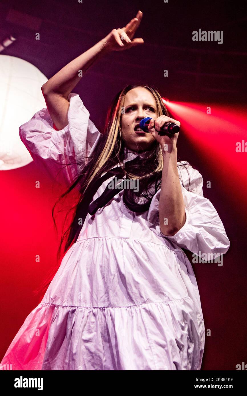 Allie X, real name Alexandra Ashley Hughes, performs on stage at Fabrique on November 14, 2019 in Milano, Italy (Photo by Mairo Cinquetti/NurPhoto) Stock Photo