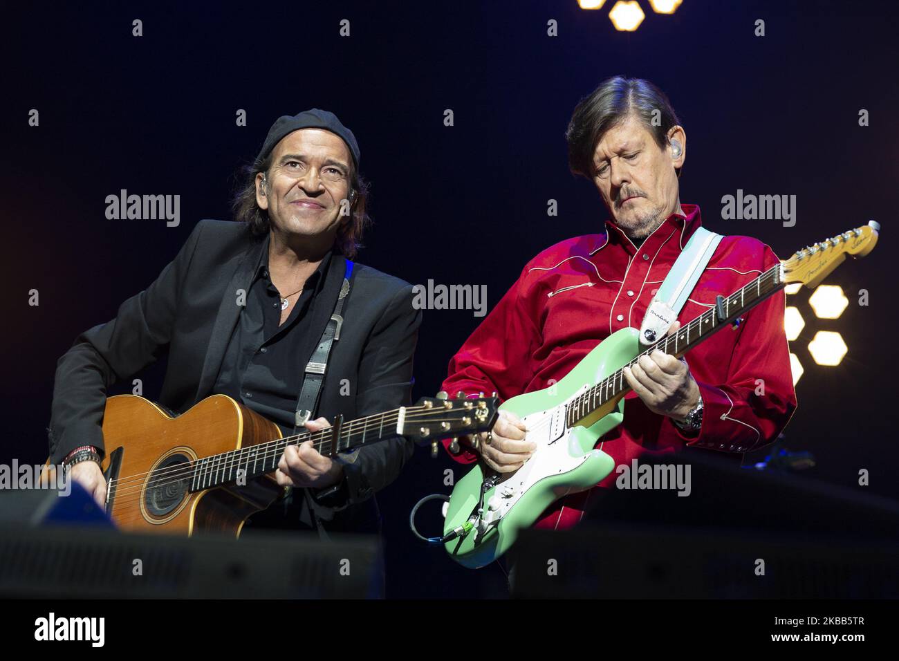 Alvaro Urquijo during the performance in the tribute to Enrique Urquijo In the sports arena of Madrid- November 17, 2019 Spain (Photo by Oscar Gonzalez/NurPhoto) Stock Photo