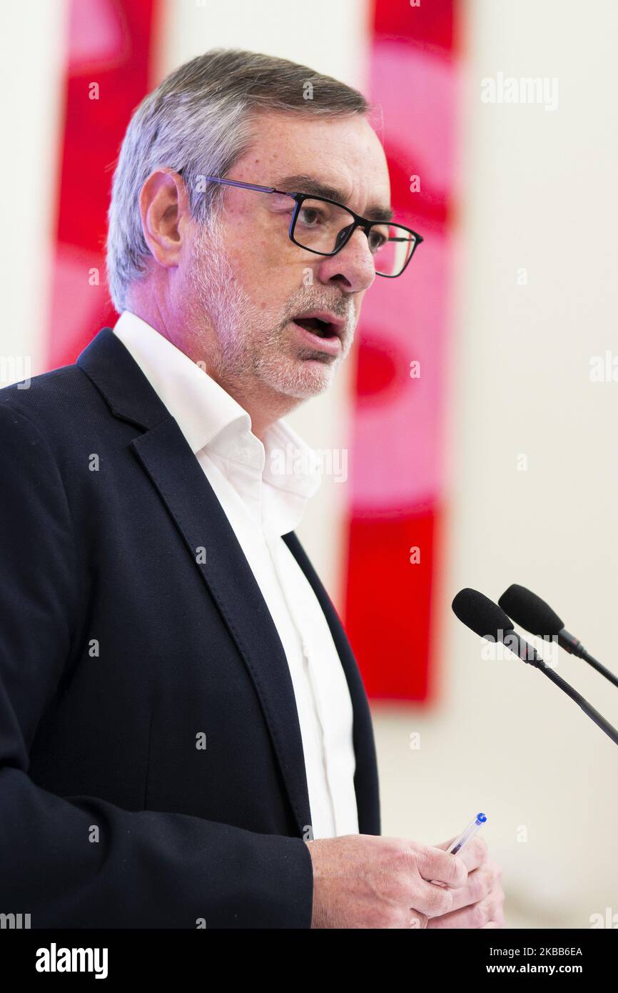 Citizens Party's Secretary General, Jose Manuel Villegas Press conference of party's Permanent Committee, at party's headquarters, in Madrid, Spain, 18 November 2019. (Photo by Oscar Gonzalez/NurPhoto) Stock Photo