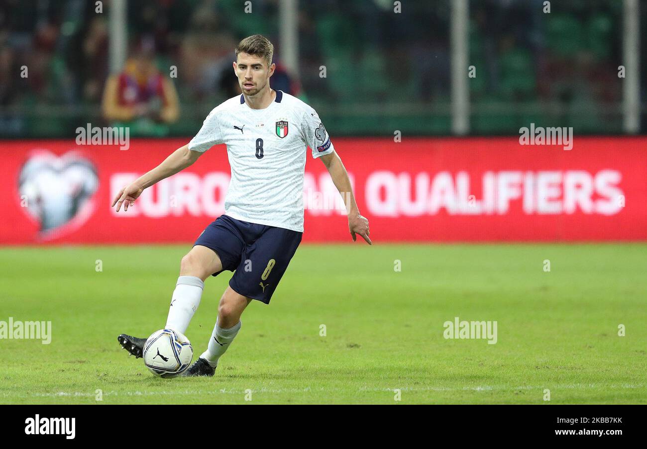 Jorginho during the UEFA Euro 2020 Qualifier between Italy and Armenia on November 18, 2019 in Palermo, Italy. (Photo by Gabriele Maricchiolo/NurPhoto) Stock Photo